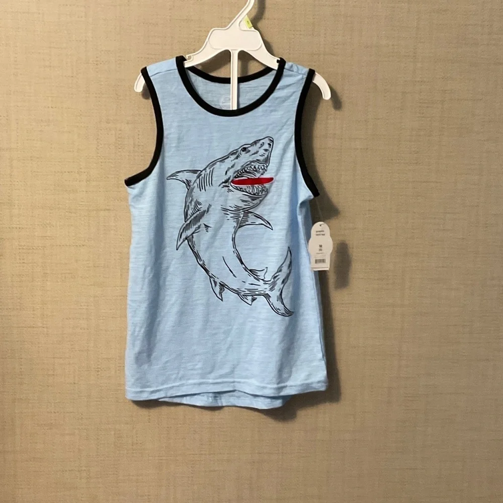 Wonder Nation Light Blue Shark Tank Top